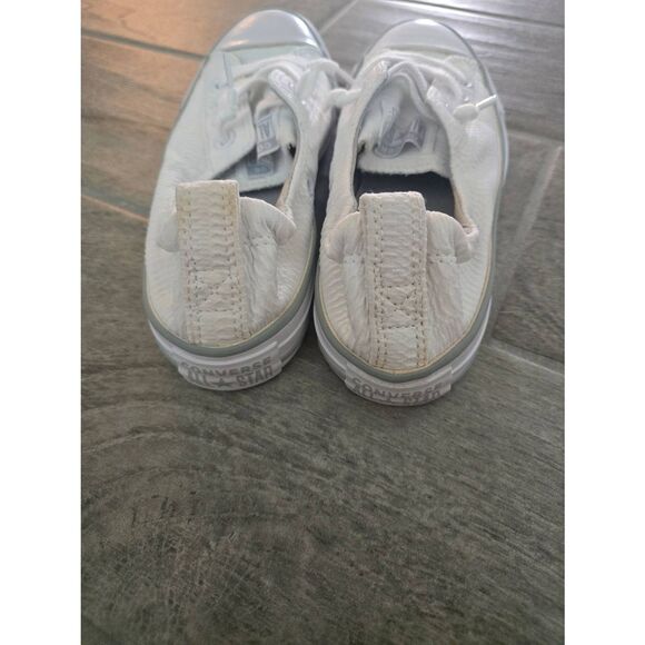Women's Converse Chuck Taylor All Stars White Gray Textured Scrunch Back Size 6 - Picture 9 of 10